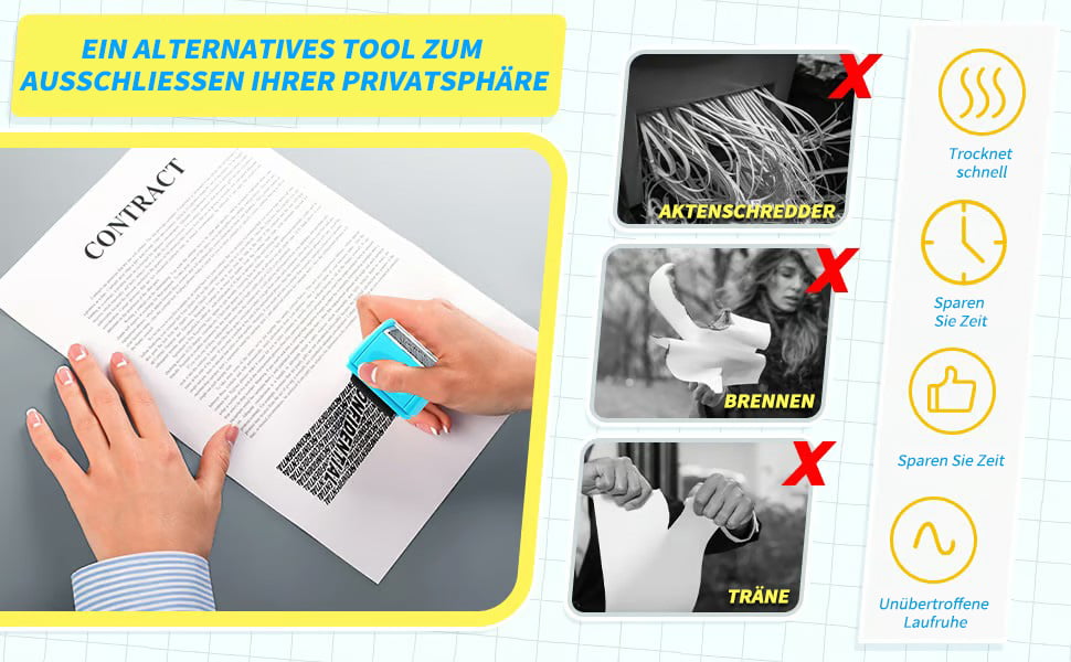 🔥Letzter Tag Verkauf 49% Rabatt📝Sicherheits-Rollenstempel zum Schutz deiner Privatsphäre