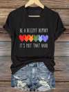 V-Neck Retro Be A Decent Human It's Not That Hard Print T-Shirt