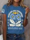 Women's Abolish ICE Print Round Neck T-Shirt