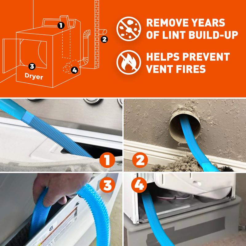 🔥Last Day Promotion 70% OFF🔥Dryer Vent Cleaning Kit⚡Buy 3 Get 1 Free