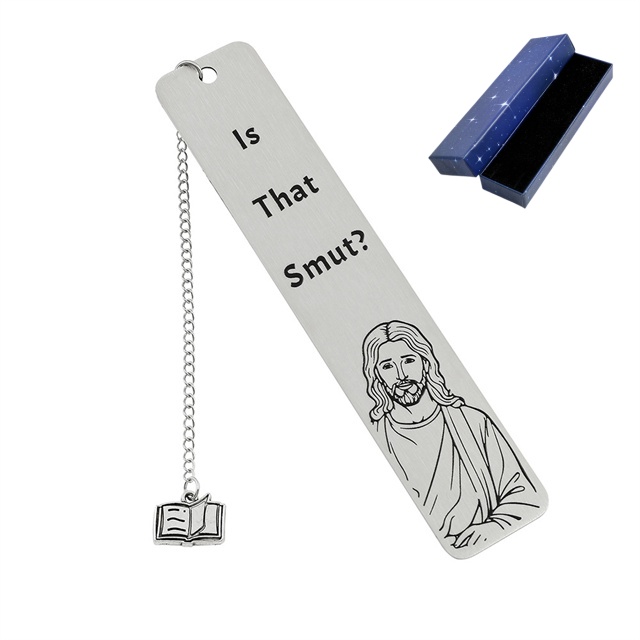 Peeking Jesus - “Is that Smut?” Stainless Steel Bookmark