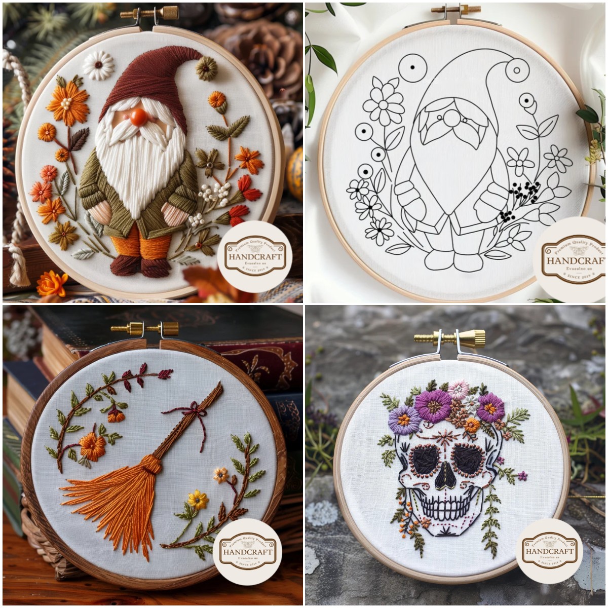 🔥Early Halloween Promotion !!! - 2024 Halloween Embroidery KIT [Last day discount]