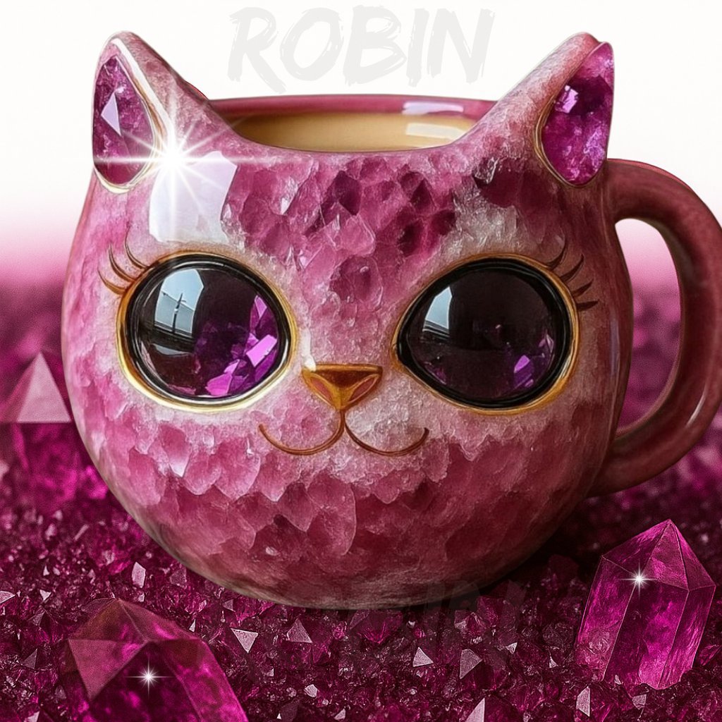 🎁TikTok Last Day Sale - 70% OFF🔥NEW HANDMADE Crystal Cat Face Mugs – Limited Edition☕