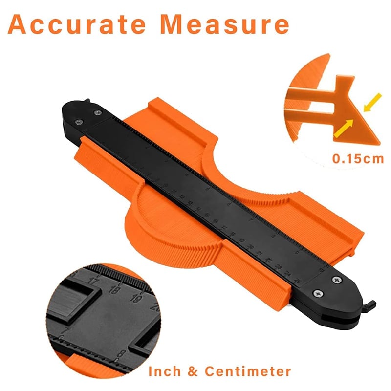 Contour Gauge Profile Tools 6/10 Inch Precisely Copy Irregular Shape Duplicator with Double Lock