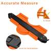 Contour Gauge Profile Tools 6/10 Inch Precisely Copy Irregular Shape Duplicator with Double Lock