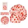 🍂TikTok Fall Mega Sale - 70% OFF🎉Satin Hair Bonnet for Sleeping with Detachable Eye Mask - Non-Slip Hair Wrap for Curly Hair
