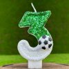 Creative football digital birthday candle