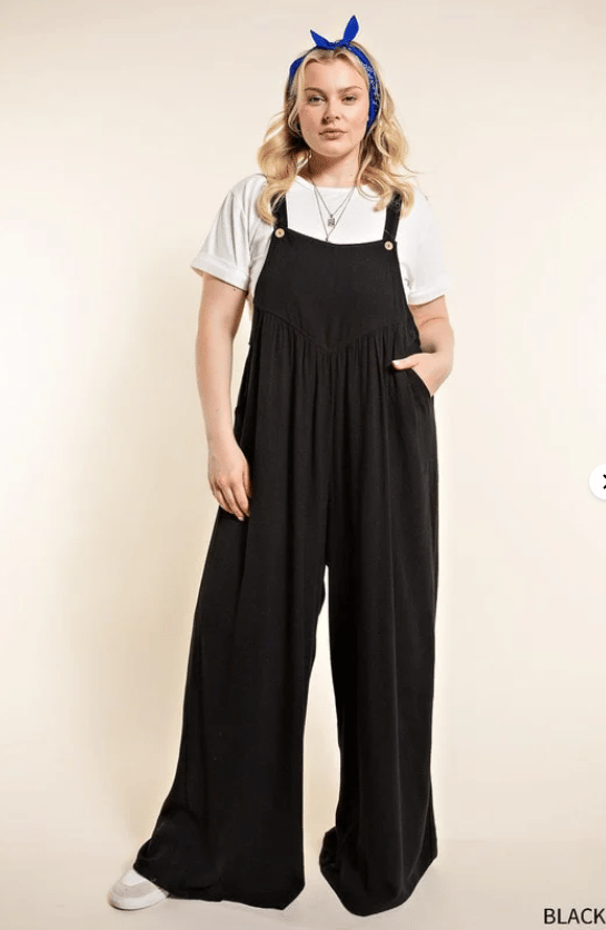 LAST DAY 50% OFF🔥 - Plus Size Wide Leg Overalls Jumpsuit