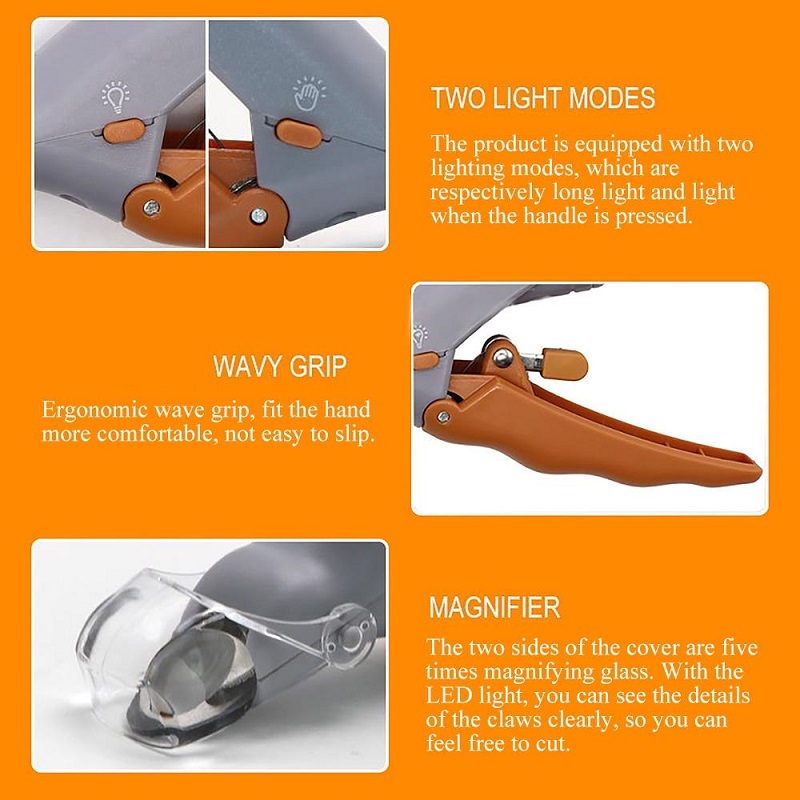 (Christmas Big Sale!- 50% OFF)Led light pet nail clipper