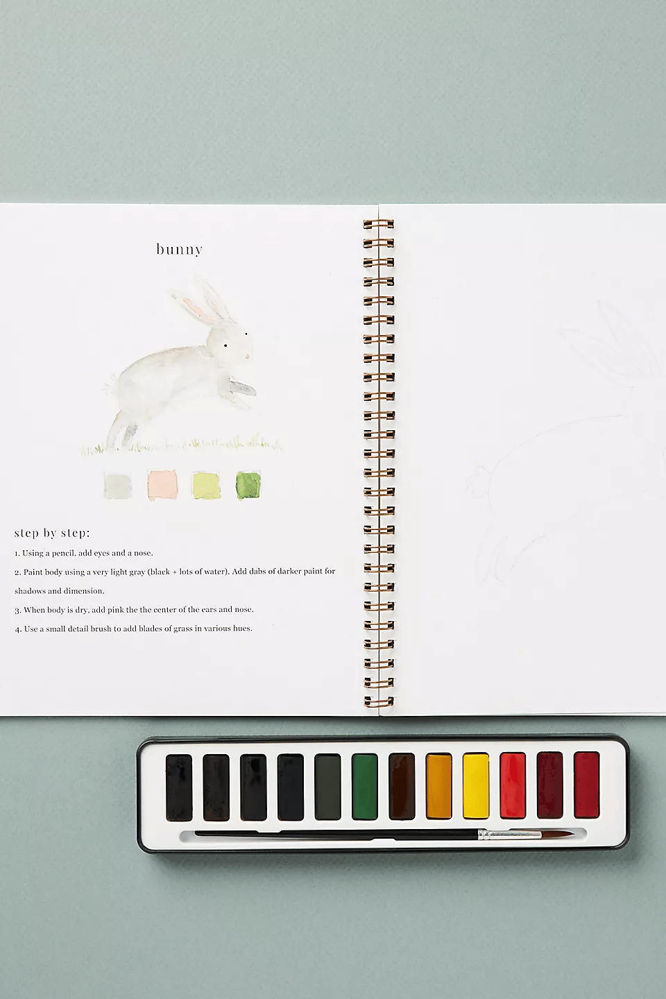 🔥LAST DAY 55% OFF - 🖼️Beginner-Friendly💕 Watercolor Workbook