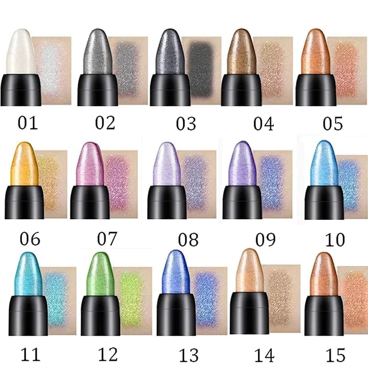 💥15 Color Highlighter Eyeshadow Pencil Glitter Eye Shadow Eyeliner Pen