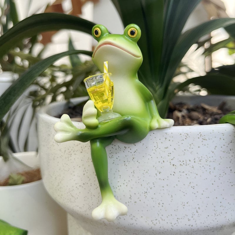 🎁TikTok Last Day Sale - 70% OFF🐸 Frog Flower Pot Hanger Ornament🍷