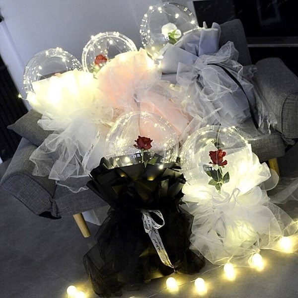 🔥Last Day Promotion 48% OFF-🎁-LED Luminous Balloon Rose Bouquet💕