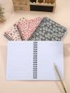 Floral Overlay Print Spiral Notebook 1pack