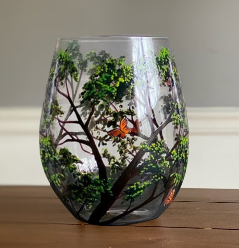 🔥Last Day Promotion - 70% OFF🎁Four Seasons Tree Wine Glasses - Hand Painted Art