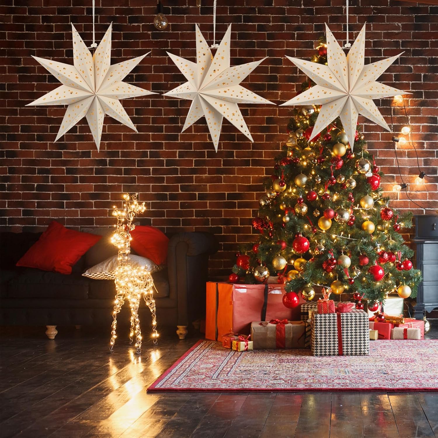 🎁TikTok Last Day Sale - 70% OFF🔥9-Pointed Star Lantern Lampshade for Christmas, New Year, Wedding, and Birthday Decorations