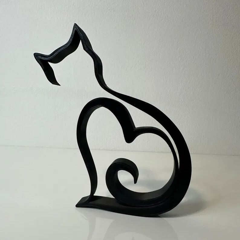 Cat Minimalistic Sculpture