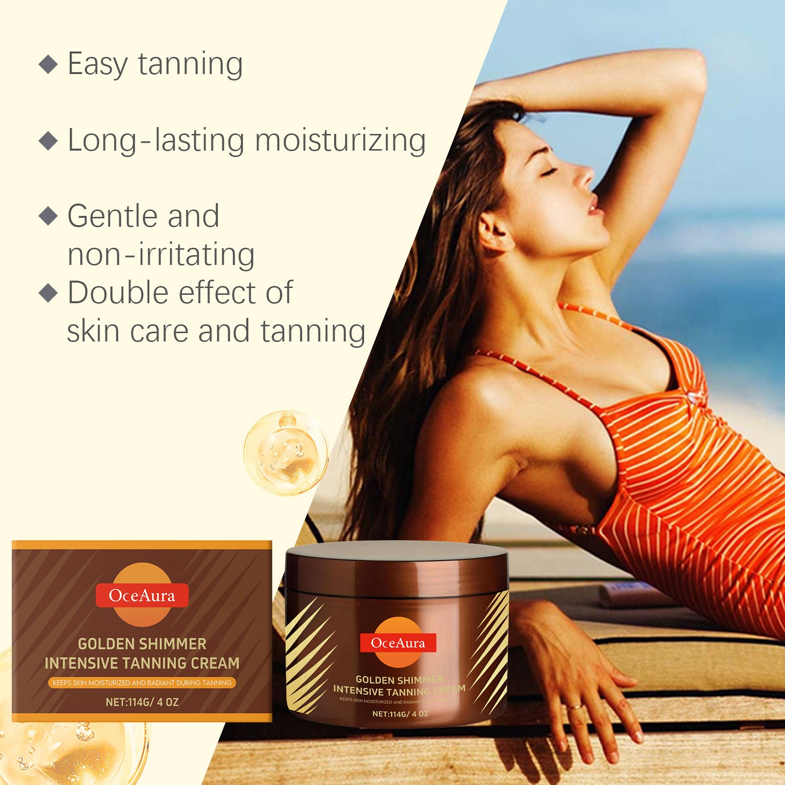 🎁TikTok Last Day Sale - 70% OFF🔥Carroten Gold Shimmer Intensive Tanning Gel 💖