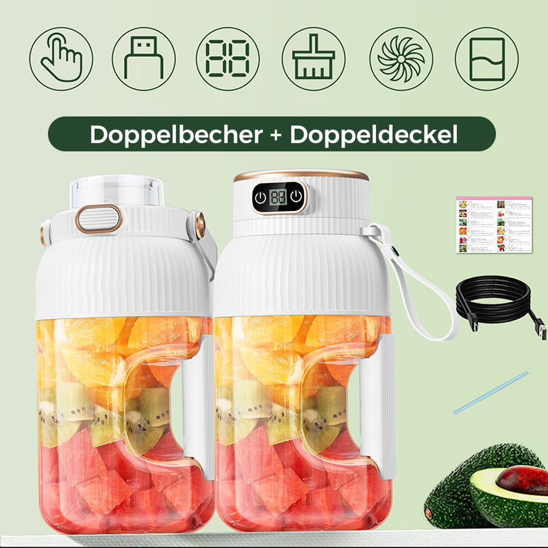💥Letzter Tag 49% Rabatt❄️Tragbare Saftpresse‑Tasse mit Display