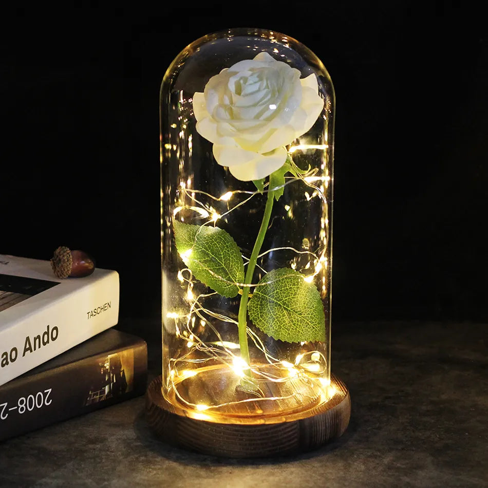 (💕Valentine's Day Promotion 59% OFF)-🌹Galaxy Rose - A Timeless Beauty in Glass - 🌹Valentine's Day Gift