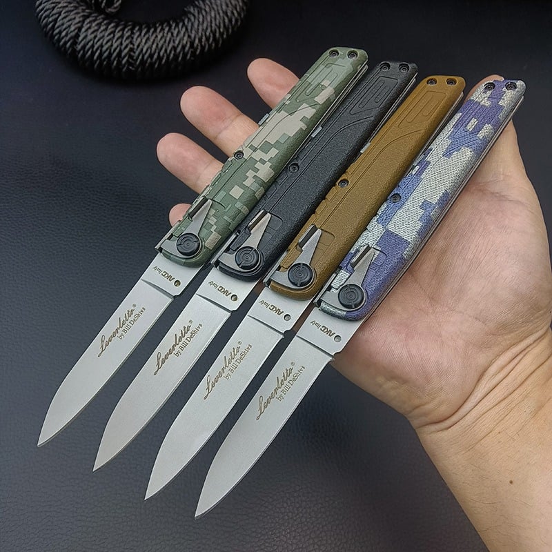 Outdoor high hardness wilderness survival hiking portable folding knife