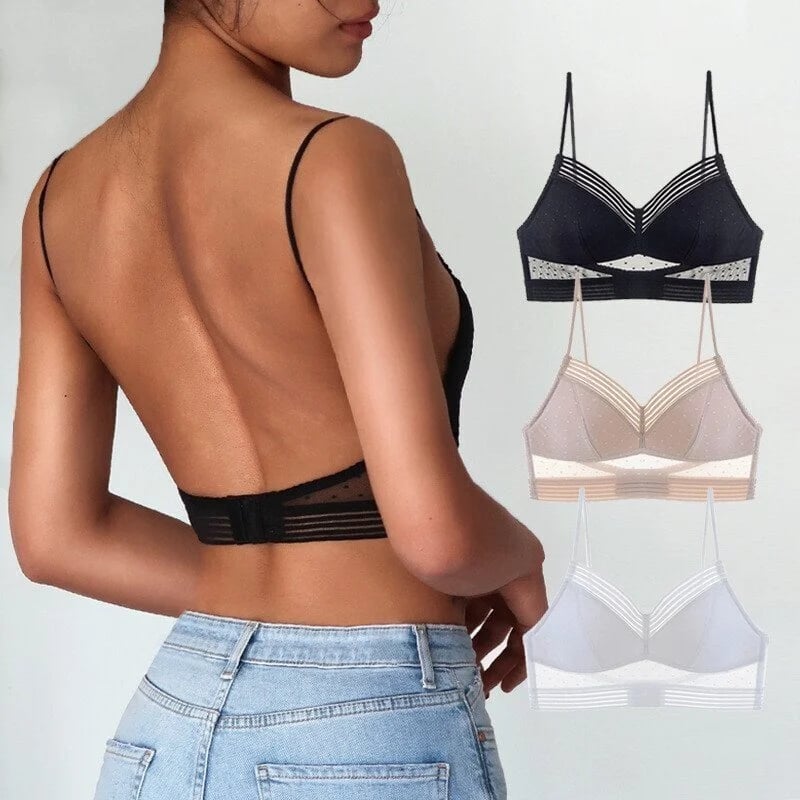 (🔥HOT SALE NOW 50% OFF) Low Back Wireless Lifting Lace Bra