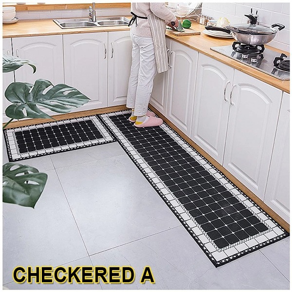 Anti-fatigue Kitchen Floor Mats Non-Slip Waterproof Carpet, Perfect for Kitchen, Laundry Room, Bathroom, Bedroom