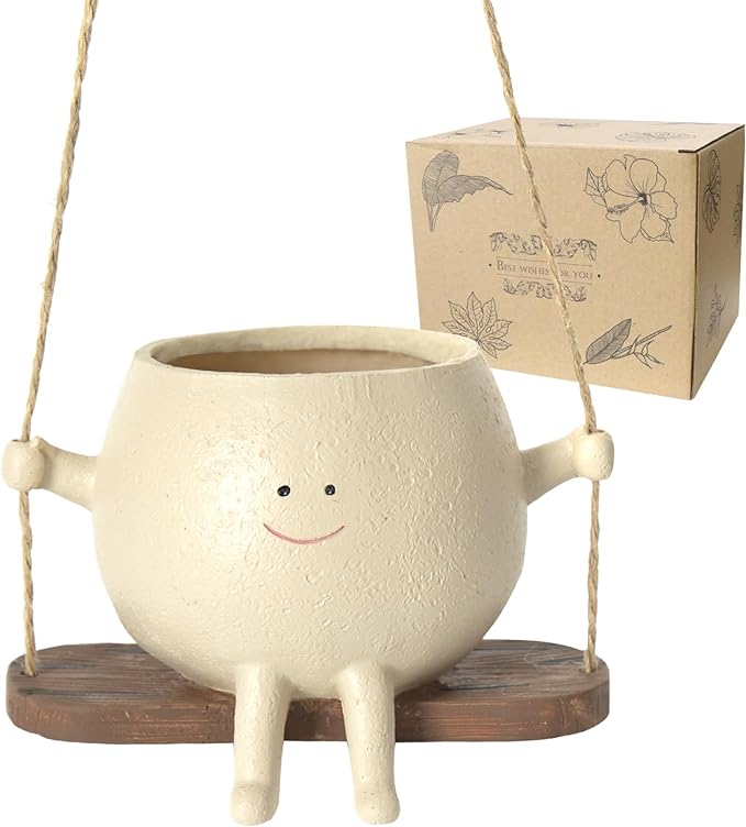 🔥Limited Time Sale 48% OFF🎍Swing Cute Face Planter Pot (BUY 2 SAVE 10% & FREESHIPPING)