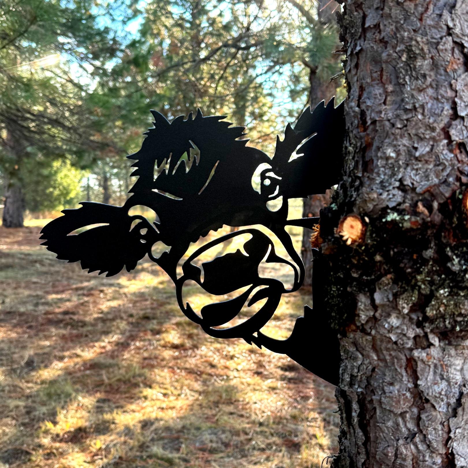 🎁TikTok Last Day Sale - 70% OFF🔥Peek-a-Boo Flipping Off Bigfoot Metal Sign