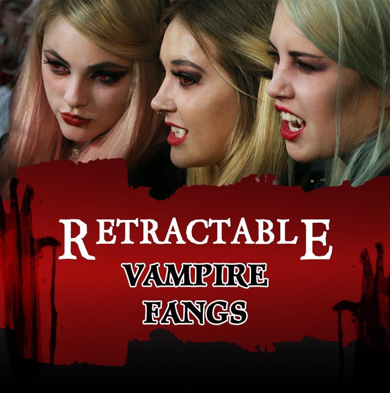(Halloween Early Sale-49% OFF) Retractable Halloween Vampire Fangs