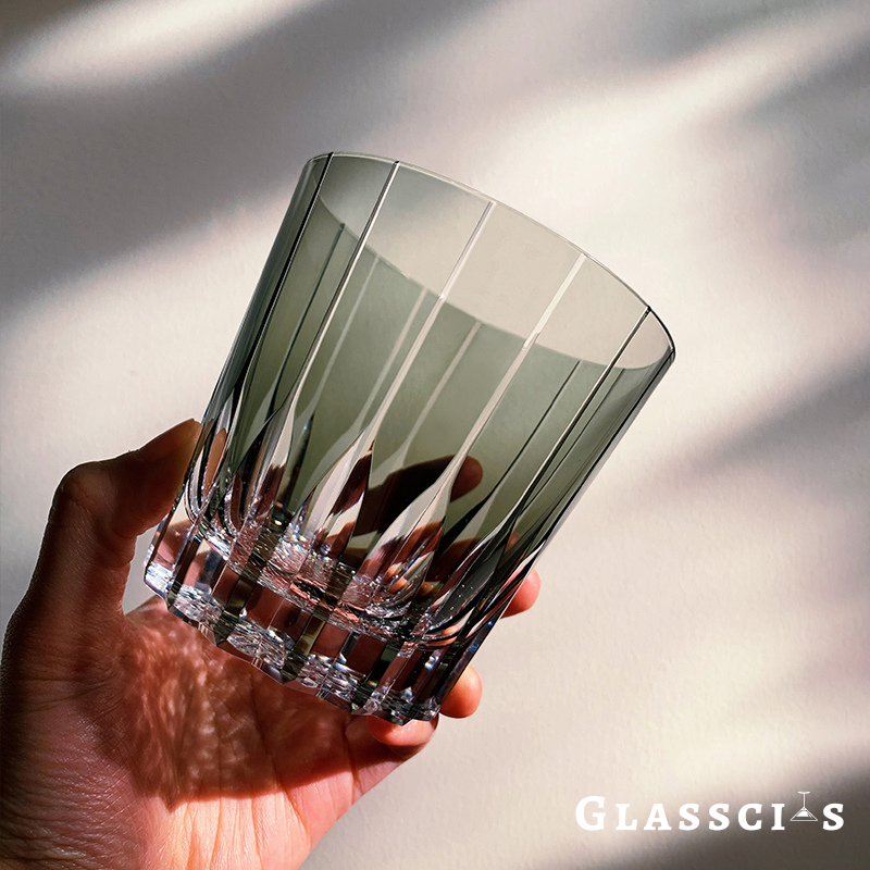 Light Gray Star Edo Kiriko Whiskey Glass