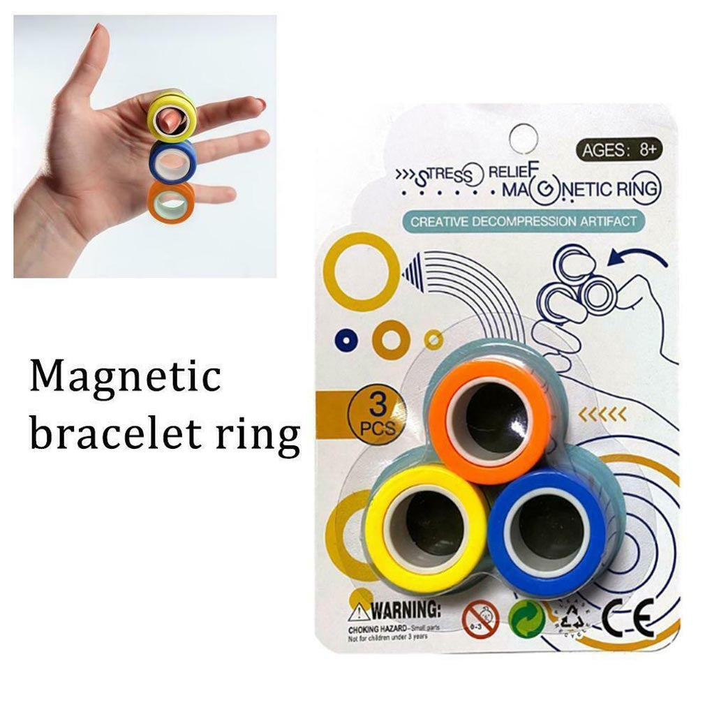 🔥Last day 50% OFF-FinGears Magnetic Rings Fidget Toy-Buy 2 Free 1 Today