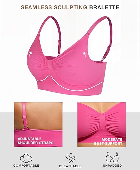 💖Wireless Sculpt Bra Comfort Bralettes No Underwire Unlined Cami Bra