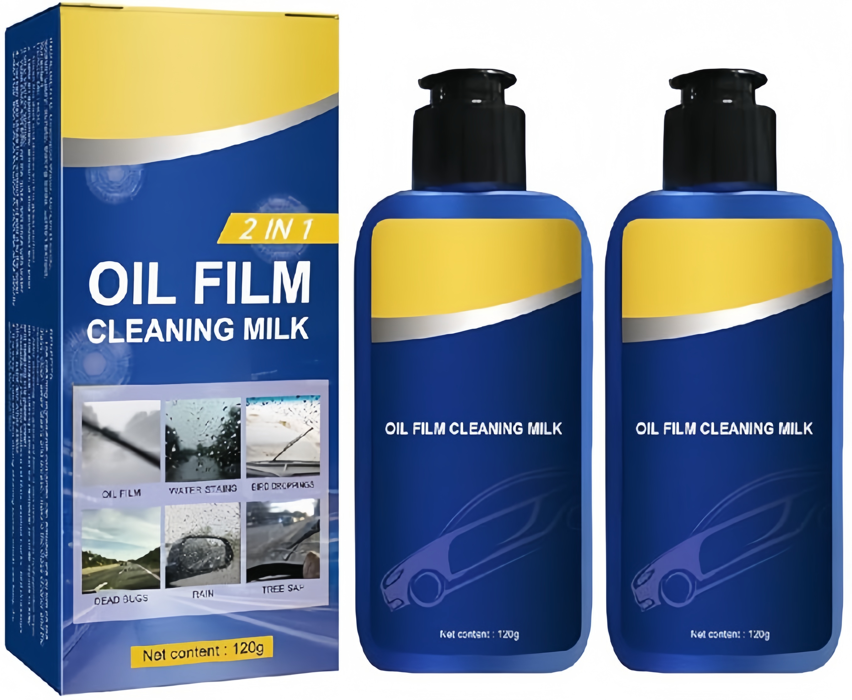 🔥Last Day Promotion - 70% OFF🔥2 In 1 Car Oil Film Cleaner