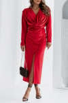 Women's V-neck Long-sleeved Autumn and Winter Elegant Dress