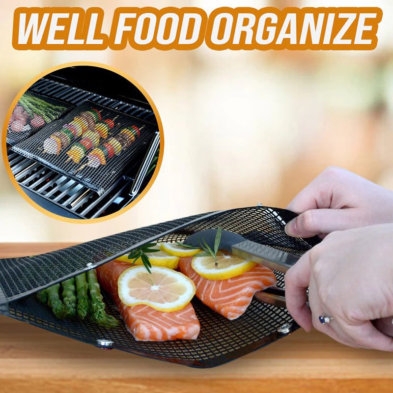 (BAU MORE SAVE MORE)  REUSABLE NON-STICK BBQ MESH GRILL BAGS