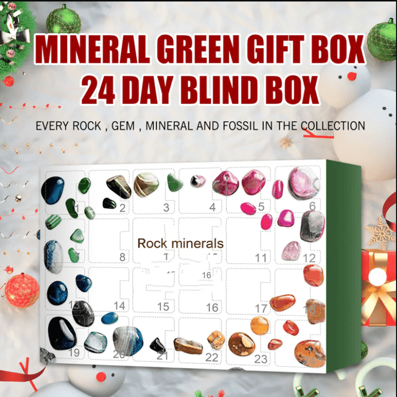(🔮EARLY XMAS SALE 50% OFF) Crystal ore Advent Calendar 2023-Contains 24 Crystal ore gifts🎁