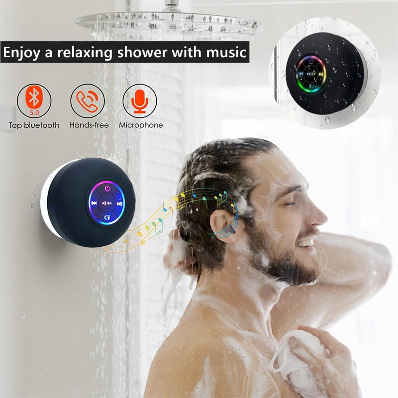 Christmas Pre-sale SAVE 49%🎄Bathroom Waterproof Wireless Bluetooth Speakers with LED Light