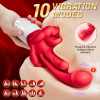 4 In 1 Rose Tongue Swing Vibrating G-Spot Clitoral Stimulation Dildo Machine