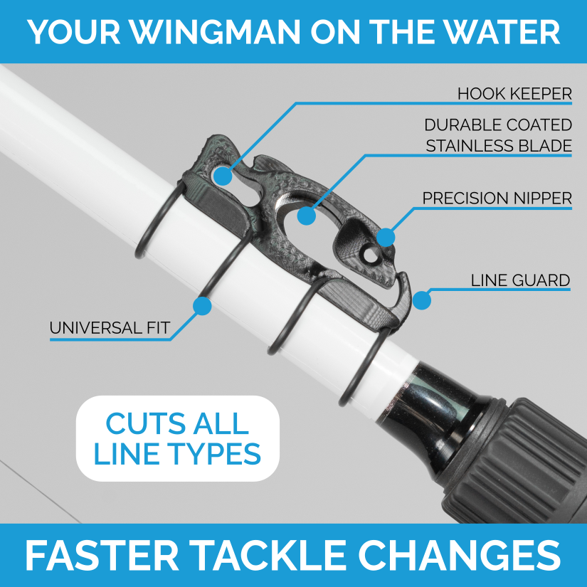 Multifunctional Rod-Mounted Line Cutter and Hook Keeper