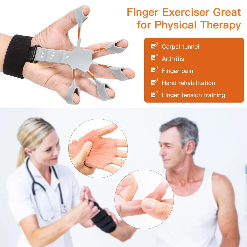 🔥(Last Day Sale- 50% OFF) 6 Resistant Level Finger Exerciser