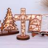 🎄Early Christmas Sales 49% OFF- 3D Wooden Nativity Scene Book Display With Light