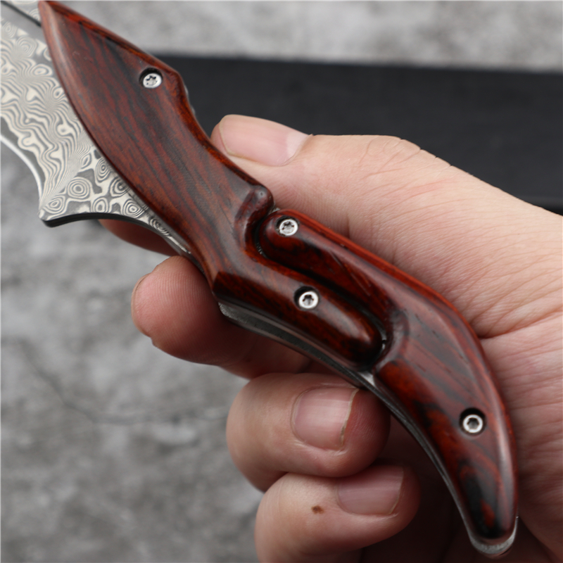 (🔥Last Day Promotion - 50%OFF) Damascus Outdoor Mechanical Folding Knife - Buy 2 Free Shipping