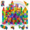 🔥LAST DAY SALE 49% OFF-100PCS Magnetic Tiles Set with 2 Cars, Magnetic Building Tiles