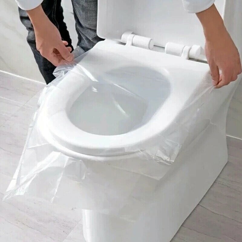 🔥 (Last Day Promotion - Save 72% OFF)  Biodegradable Disposable Plastic Toilet Seat Cover !!-🔥