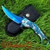 Blue Dragon Knife Dark Side-9Cr18Mo BLADE Pocket Folding Knife With Sheath
