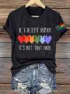 Retro Be A Decent Human It's Not That Hard Print T-Shirt