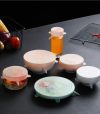 6 Pcs/Set Silicone Stretch Lids Reusable Food Covers Best Silicone Lids