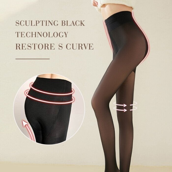 🔥Last Day Promotion - 50% OFF🎁Flawless Legs Fake Translucent Warm Plush Lined Elastic Tights