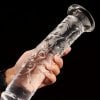 Big Crystal Clear Jelly Realistic Dildo With Suction Cup Plug Butt Plug - YJ-14